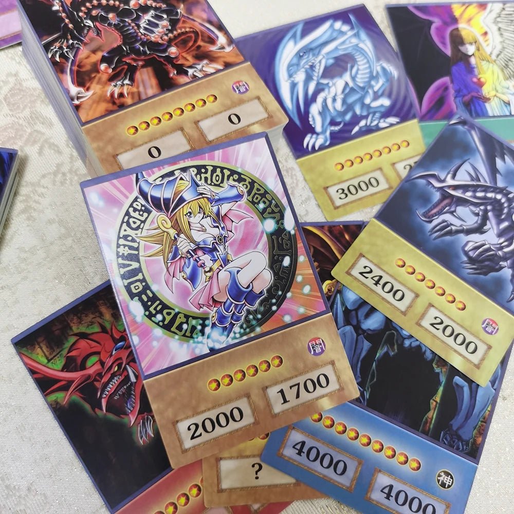 100pcs Yu - Gi - Oh Anime Style Cards Blue Eyes Dark Magician Exodia Obelisk Slifer Ra - Maxwell shop