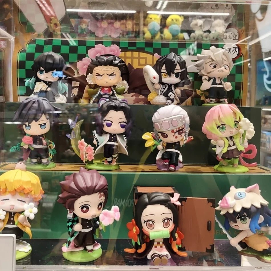 10CM Anime Demon Slayer Blind Box Figure Tanjiro Kamado Nezuko Cartoon PVC Model Desktop - Maxwell shop