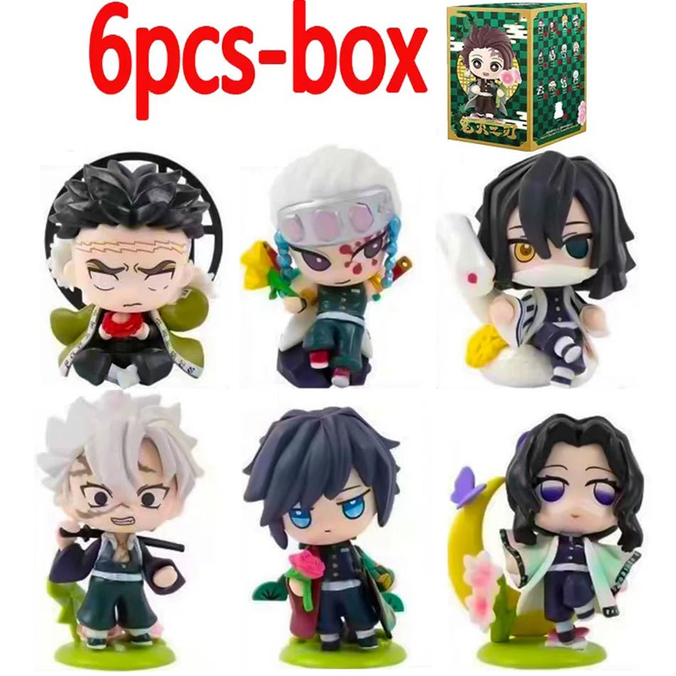 10CM Anime Demon Slayer Blind Box Figure Tanjiro Kamado Nezuko Cartoon PVC Model Desktop - Maxwell shop
