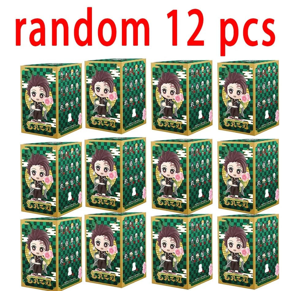 10CM Anime Demon Slayer Blind Box Figure Tanjiro Kamado Nezuko Cartoon PVC Model Desktop - Maxwell shop