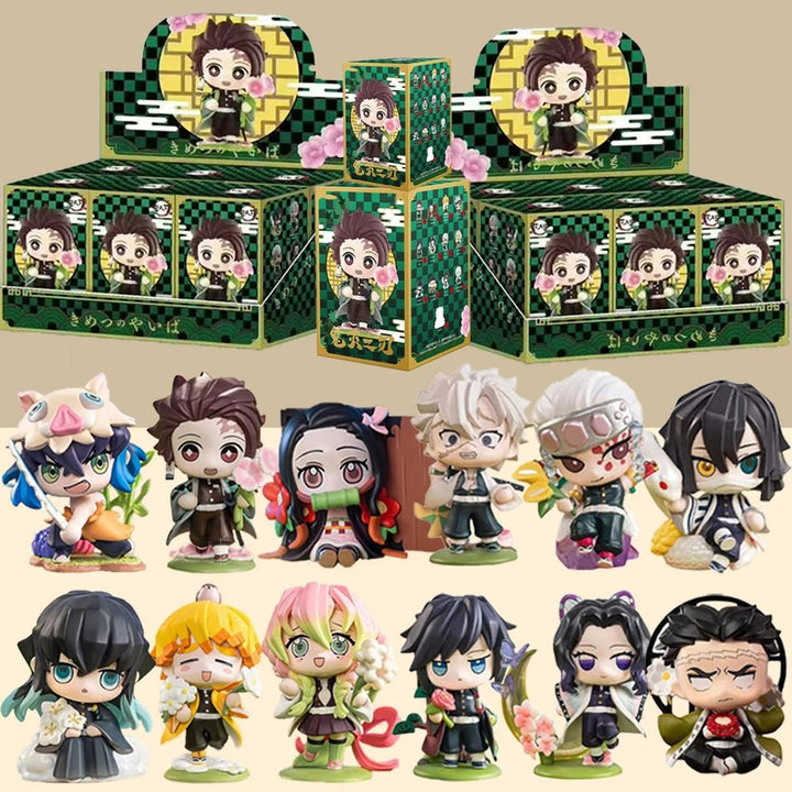 10CM Anime Demon Slayer Blind Box Figure Tanjiro Kamado Nezuko Cartoon PVC Model Desktop - Maxwell shop