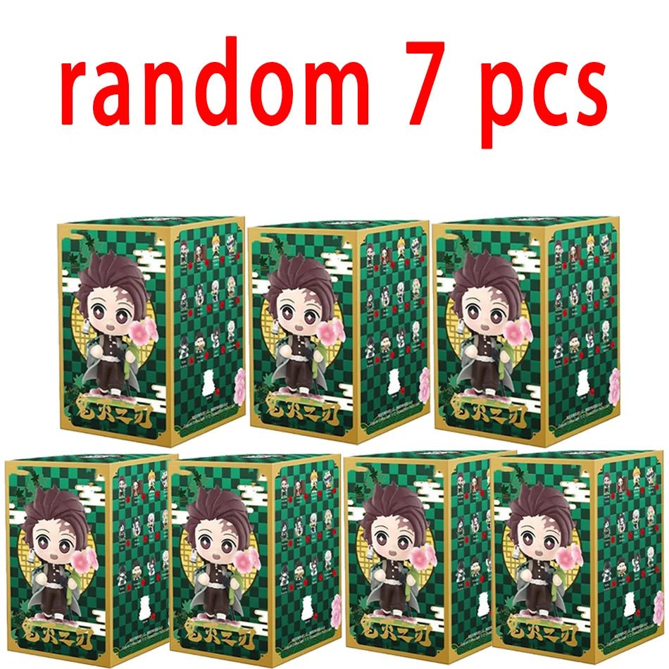 10CM Anime Demon Slayer Blind Box Figure Tanjiro Kamado Nezuko Cartoon PVC Model Desktop - Maxwell shop