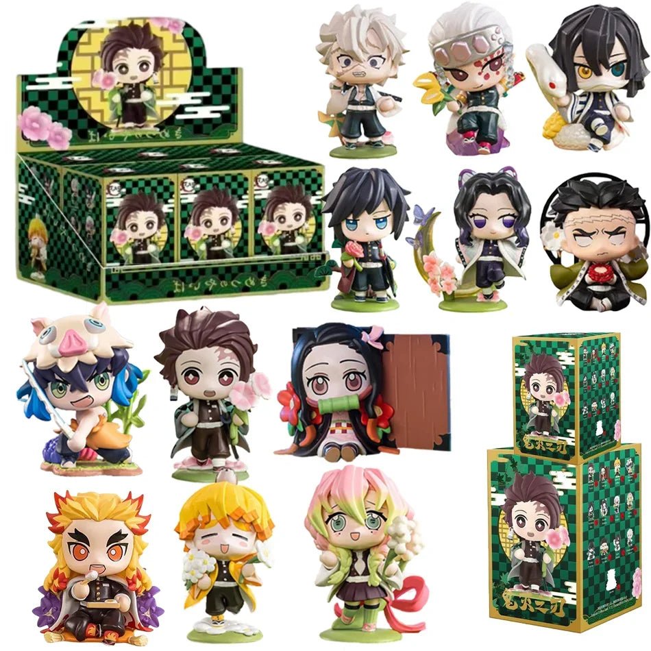 10CM Anime Demon Slayer Blind Box Figure Tanjiro Kamado Nezuko Cartoon PVC Model Desktop - Maxwell shop