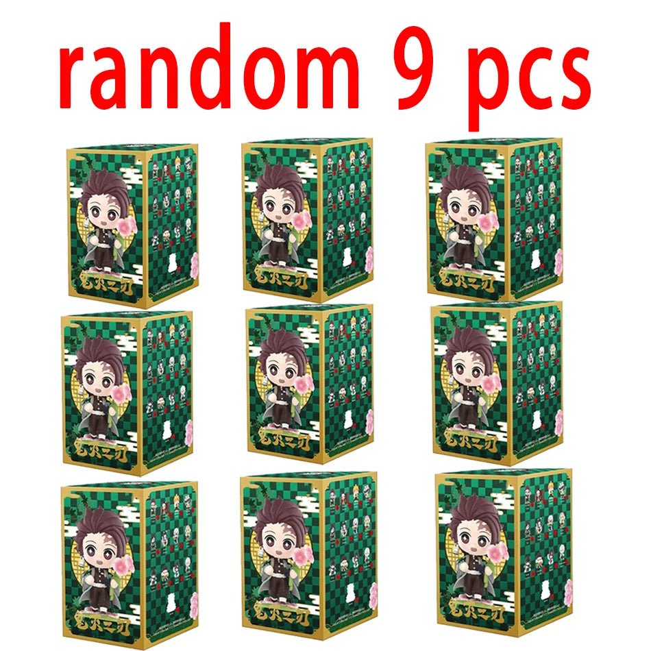 10CM Anime Demon Slayer Blind Box Figure Tanjiro Kamado Nezuko Cartoon PVC Model Desktop - Maxwell shop