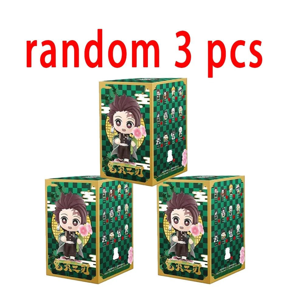10CM Anime Demon Slayer Blind Box Figure Tanjiro Kamado Nezuko Cartoon PVC Model Desktop - Maxwell shop