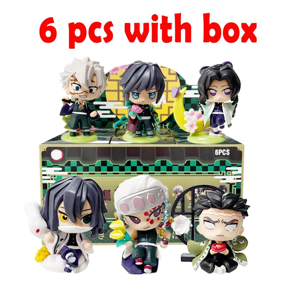 10CM Anime Demon Slayer Blind Box Figure Tanjiro Kamado Nezuko Cartoon PVC Model Desktop - Maxwell shop