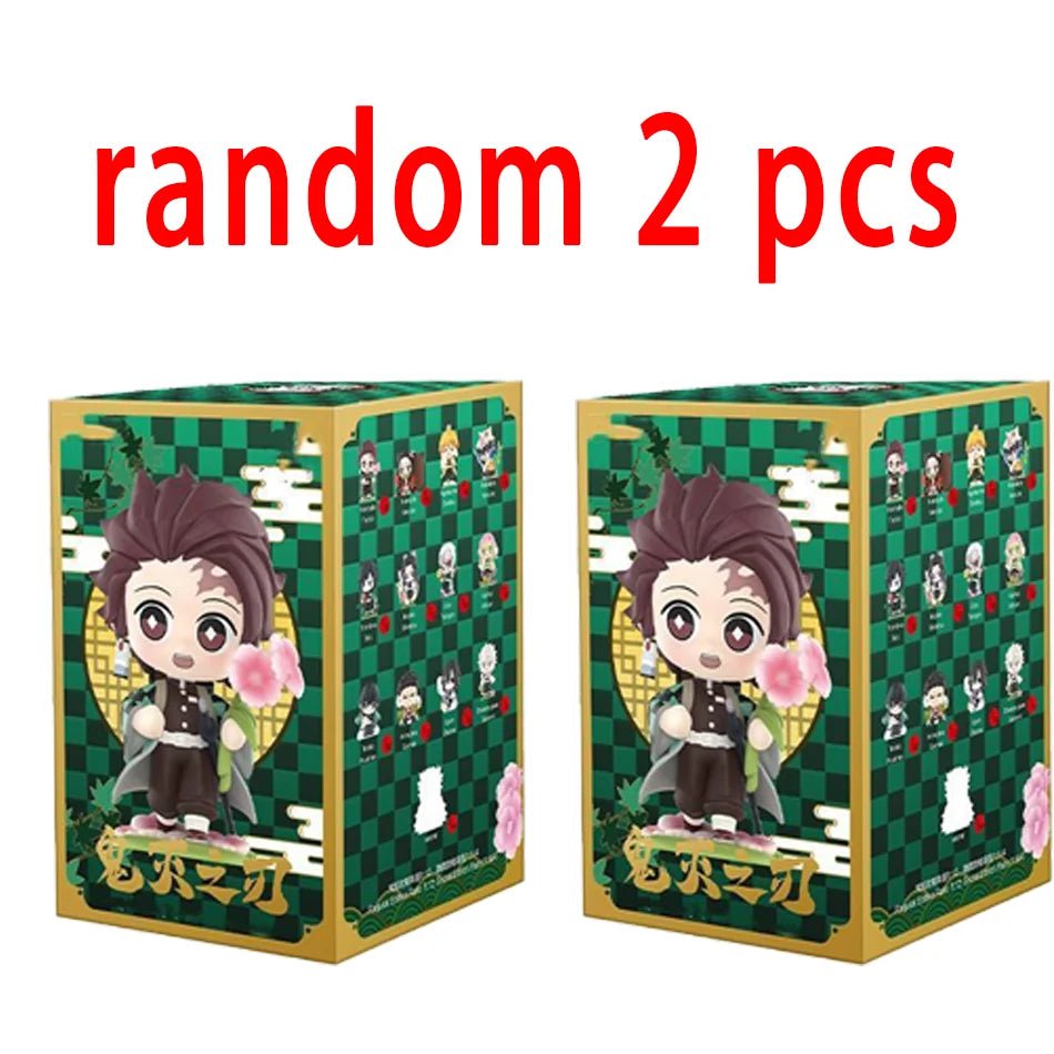 10CM Anime Demon Slayer Blind Box Figure Tanjiro Kamado Nezuko Cartoon PVC Model Desktop - Maxwell shop