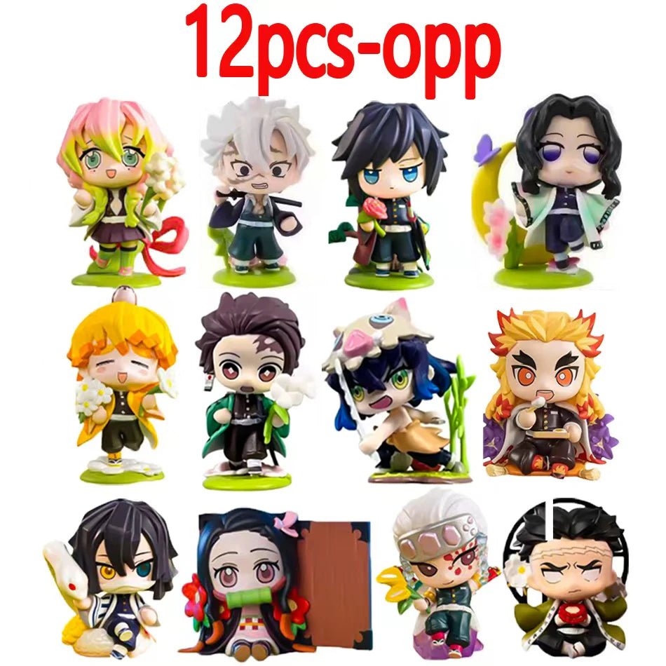 10CM Anime Demon Slayer Blind Box Figure Tanjiro Kamado Nezuko Cartoon PVC Model Desktop - Maxwell shop