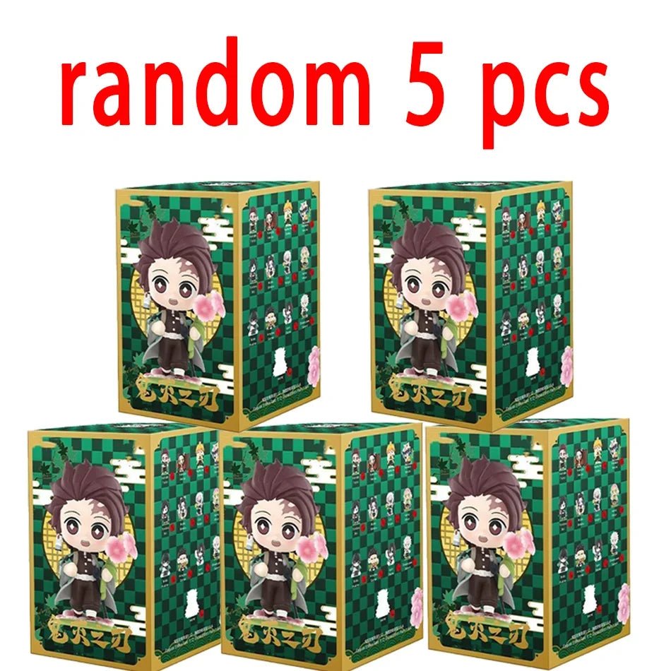 10CM Anime Demon Slayer Blind Box Figure Tanjiro Kamado Nezuko Cartoon PVC Model Desktop - Maxwell shop