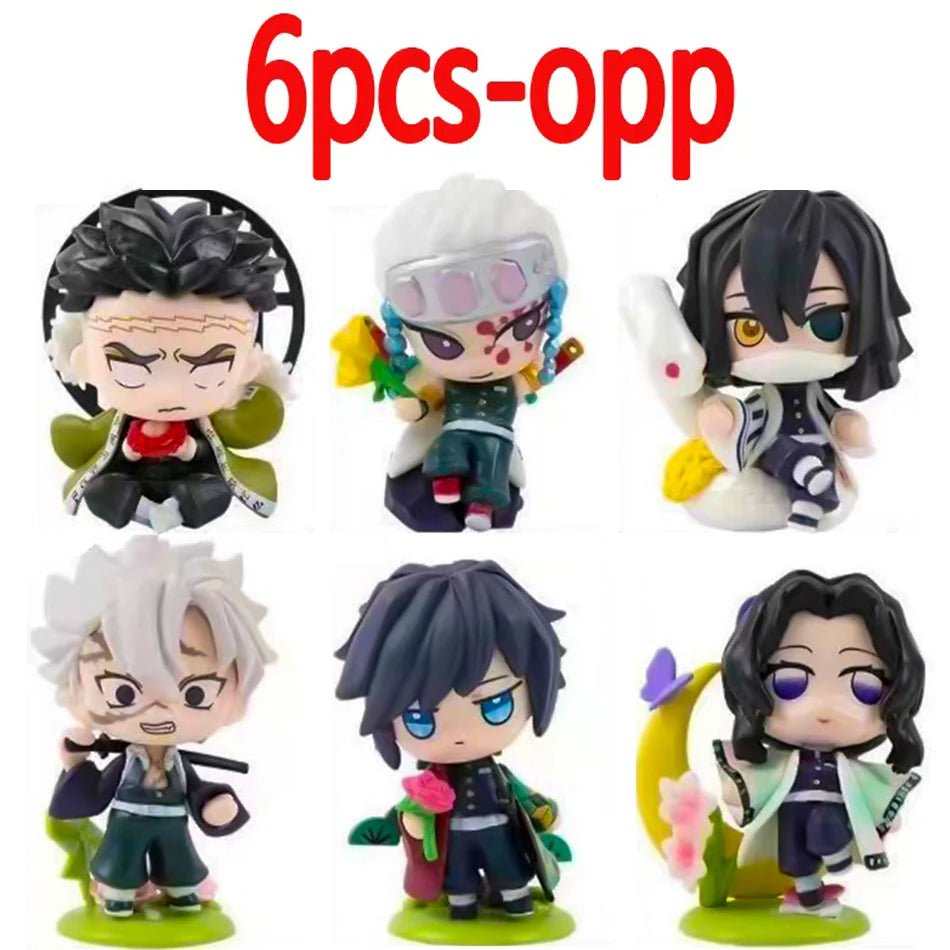 10CM Anime Demon Slayer Blind Box Figure Tanjiro Kamado Nezuko Cartoon PVC Model Desktop - Maxwell shop