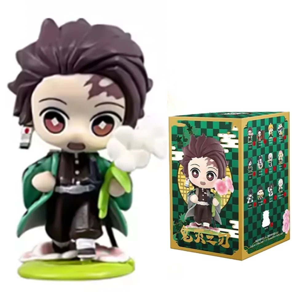 10CM Anime Demon Slayer Blind Box Figure Tanjiro Kamado Nezuko Cartoon PVC Model Desktop - Maxwell shop