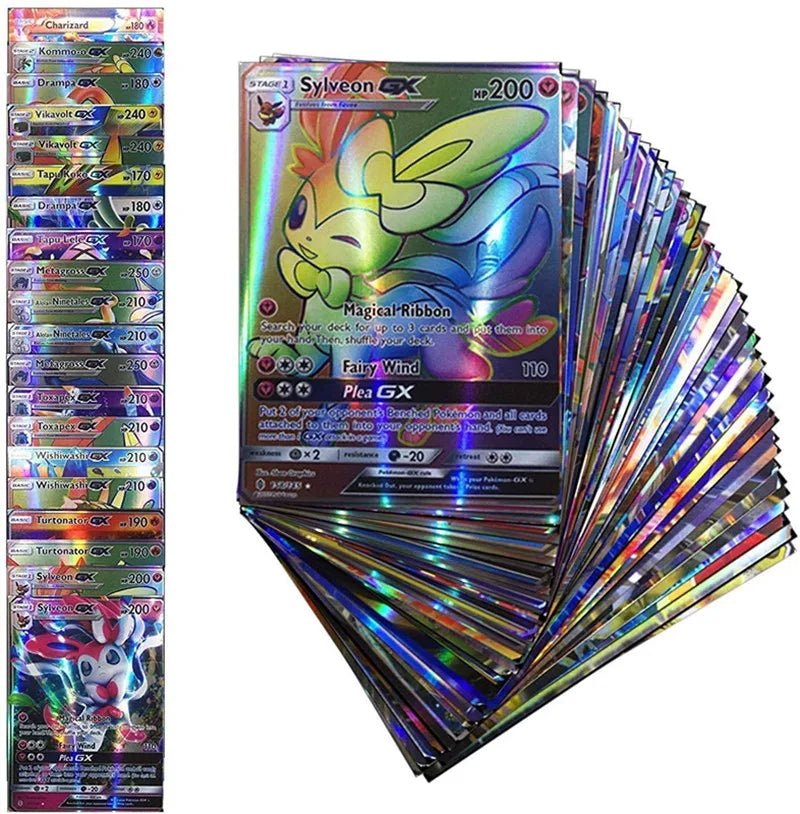 20Pcs Pokemon Cards GX Tag Team Vmax EX Mega Shining English - Maxwell shop