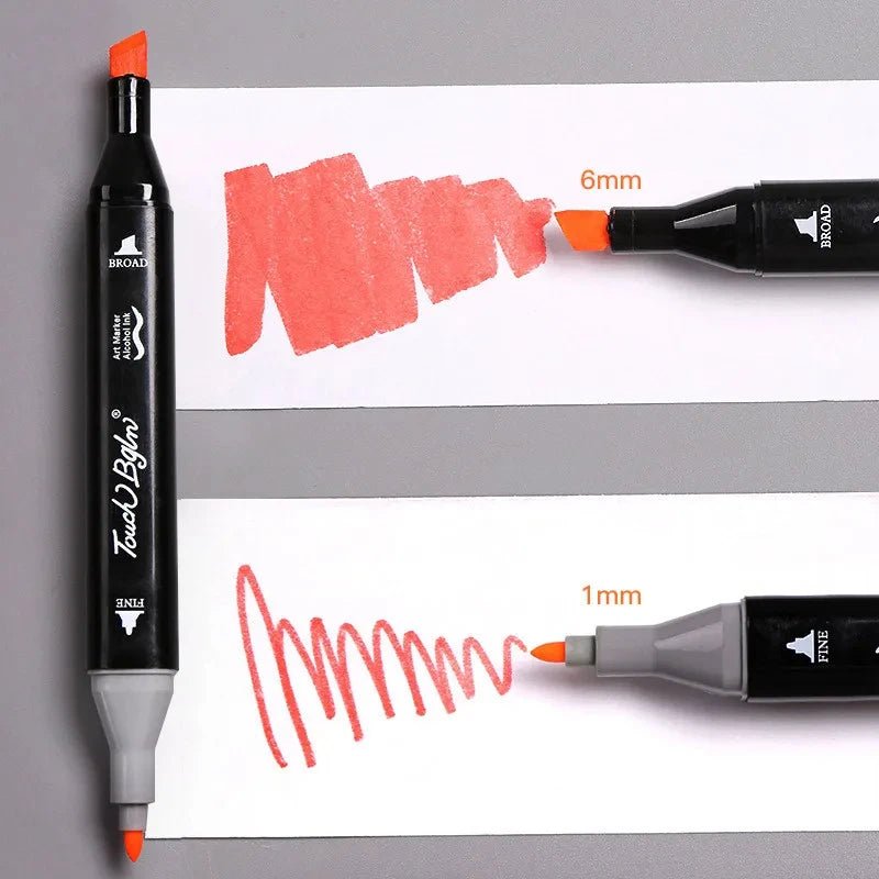 24 - 80 Colors Double Headed Oily Art Marker Pen Set for Draw Sketching - Maxwell shop