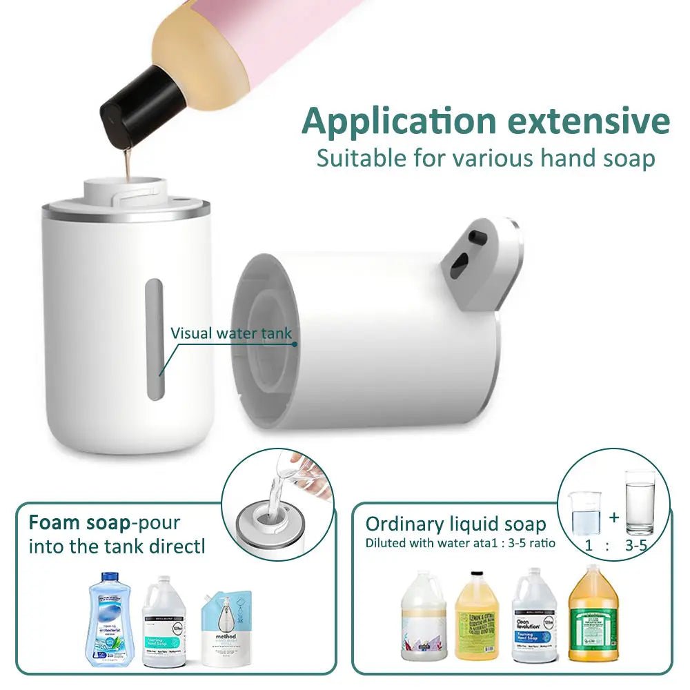 380ML Capacity Tabletop Or Wall-Mounted 4-Levels Adjustable Automatic Sensor Soap Dispenser - Maxwell shop