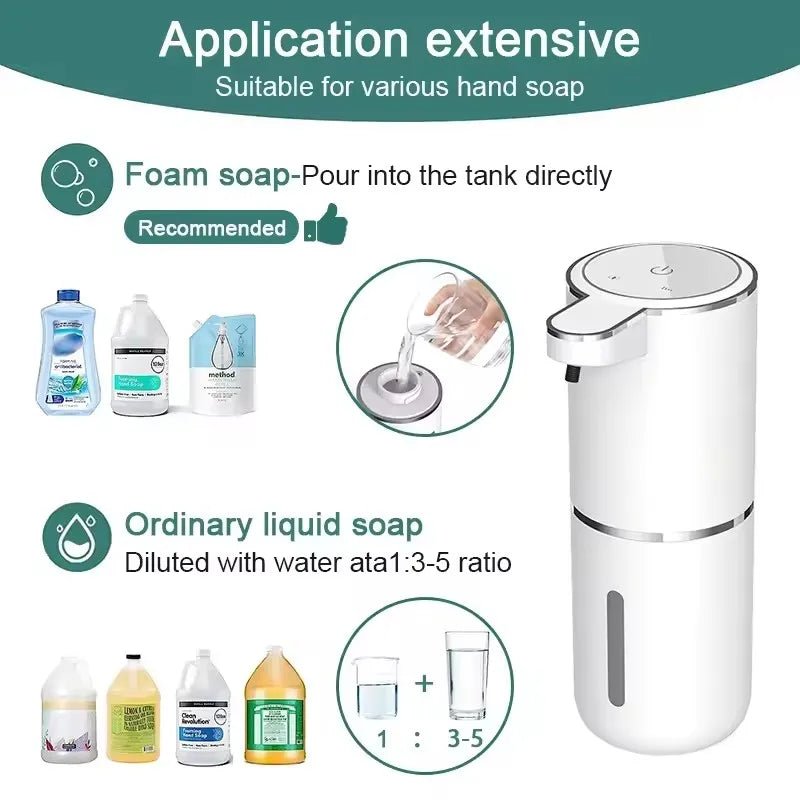 380ML Capacity Tabletop Or Wall-Mounted 4-Levels Adjustable Automatic Sensor Soap Dispenser - Maxwell shop