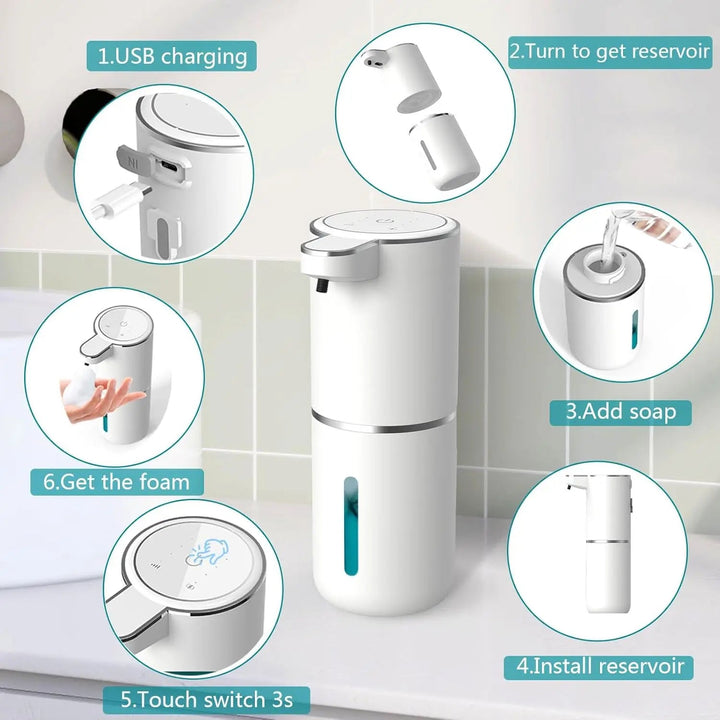 380ML Capacity Tabletop Or Wall-Mounted 4-Levels Adjustable Automatic Sensor Soap Dispenser - Maxwell shop