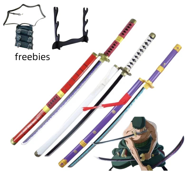 40inch Roronoa Zoro Katana word Anime One Piece Cosplay Real Size Japanese Katana - Maxwell shop