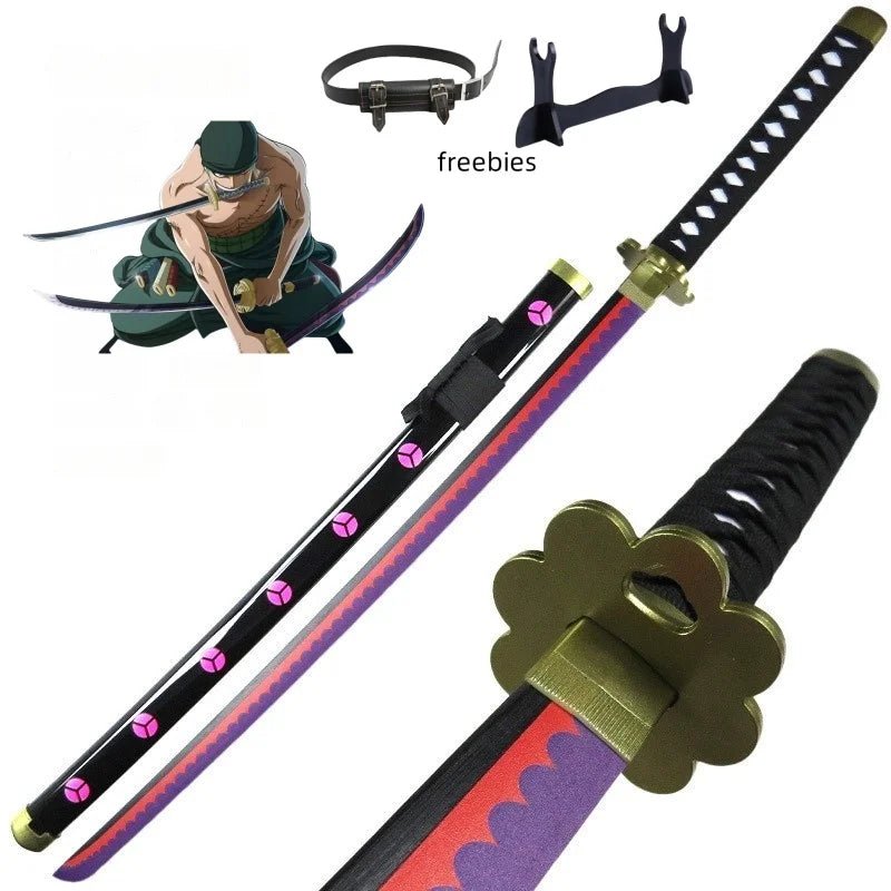 40inch Roronoa Zoro Katana word Anime One Piece Cosplay Real Size Japanese Katana - Maxwell shop