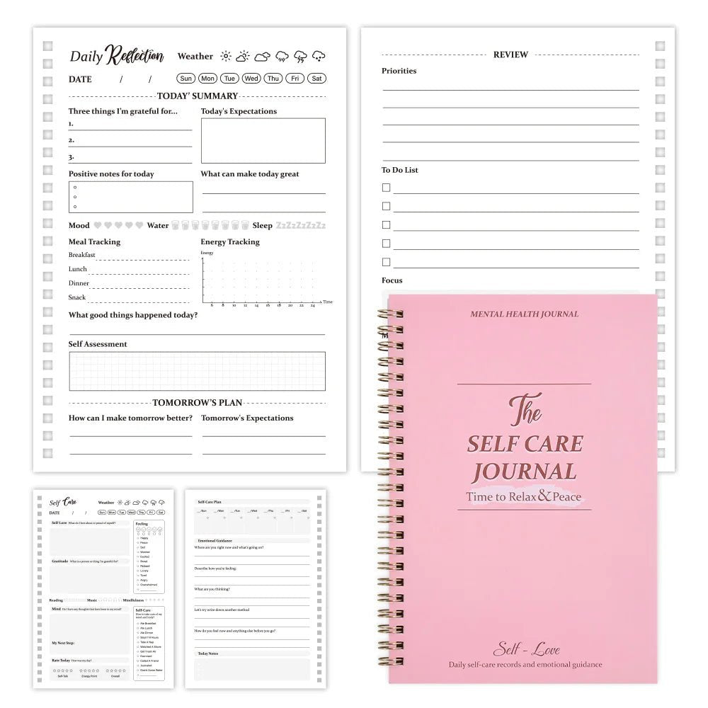 50 sheets A5 Daily Self Care Journal Undated Guide Daily Planner - Maxwell shop