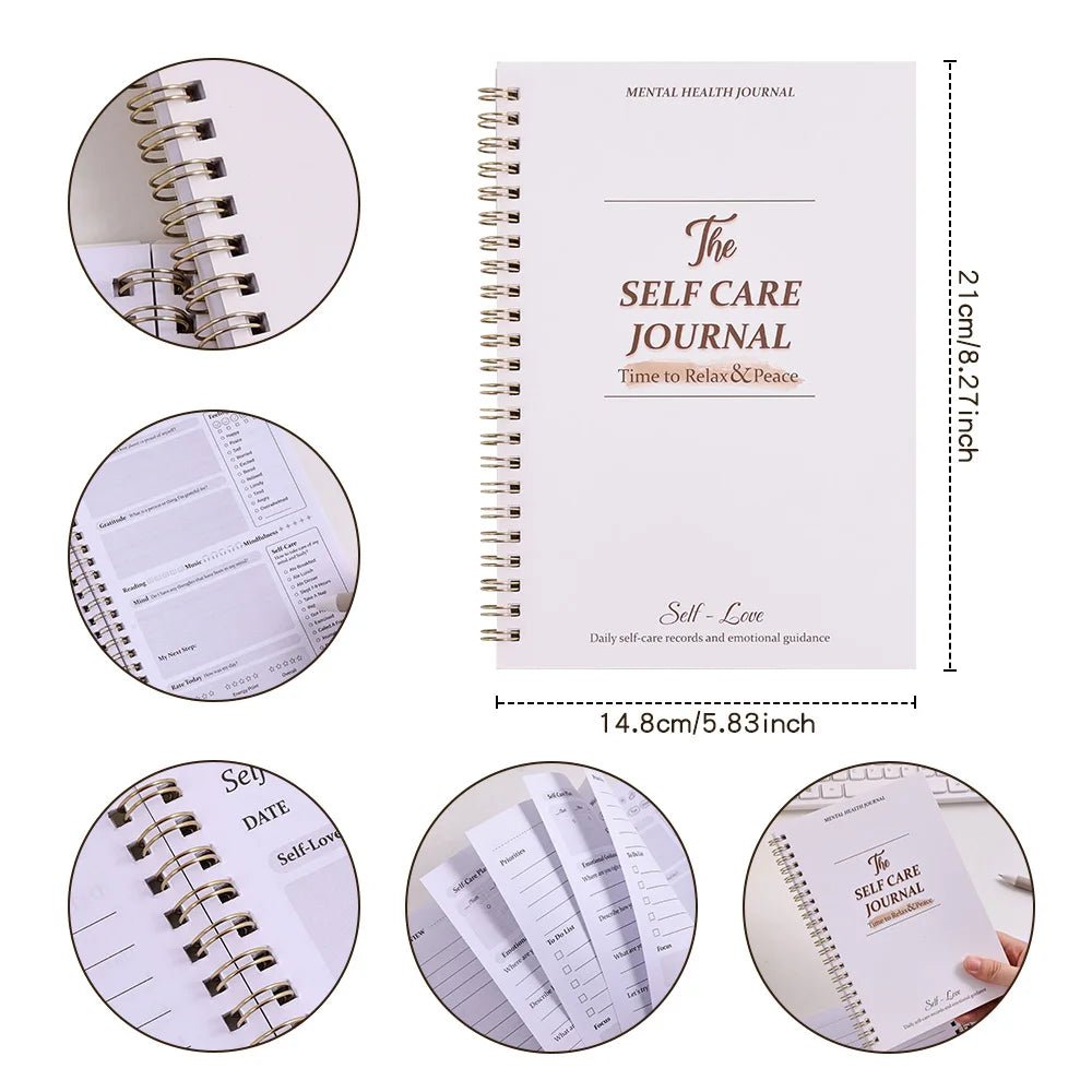 50 sheets A5 Daily Self Care Journal Undated Guide Daily Planner - Maxwell shop