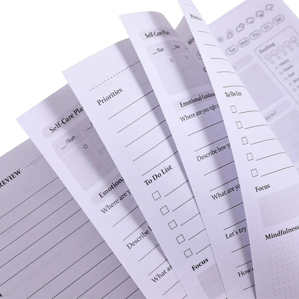 50 sheets A5 Daily Self Care Journal Undated Guide Daily Planner - Maxwell shop