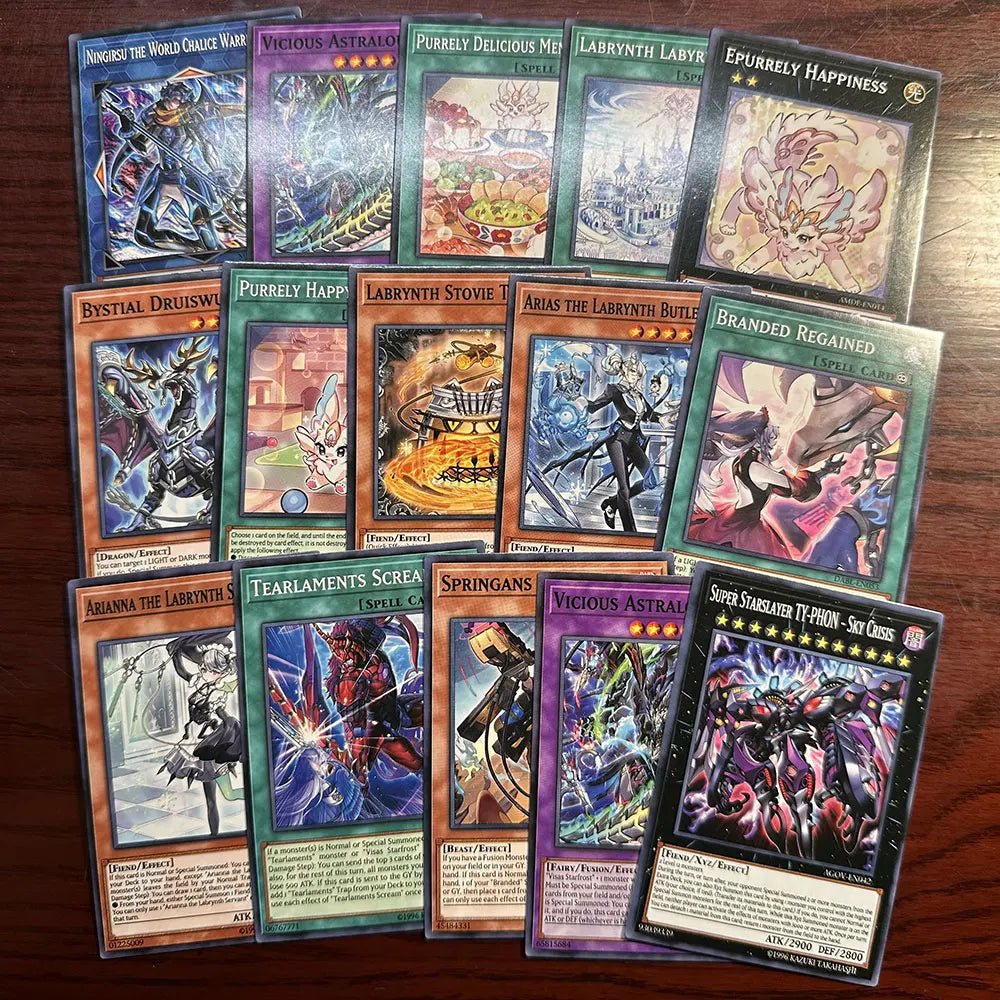 54Pcs YU GI OH Cards Competive Structure Blue eyes Tyler Kurikara Branded yugioh cards - Maxwell shop