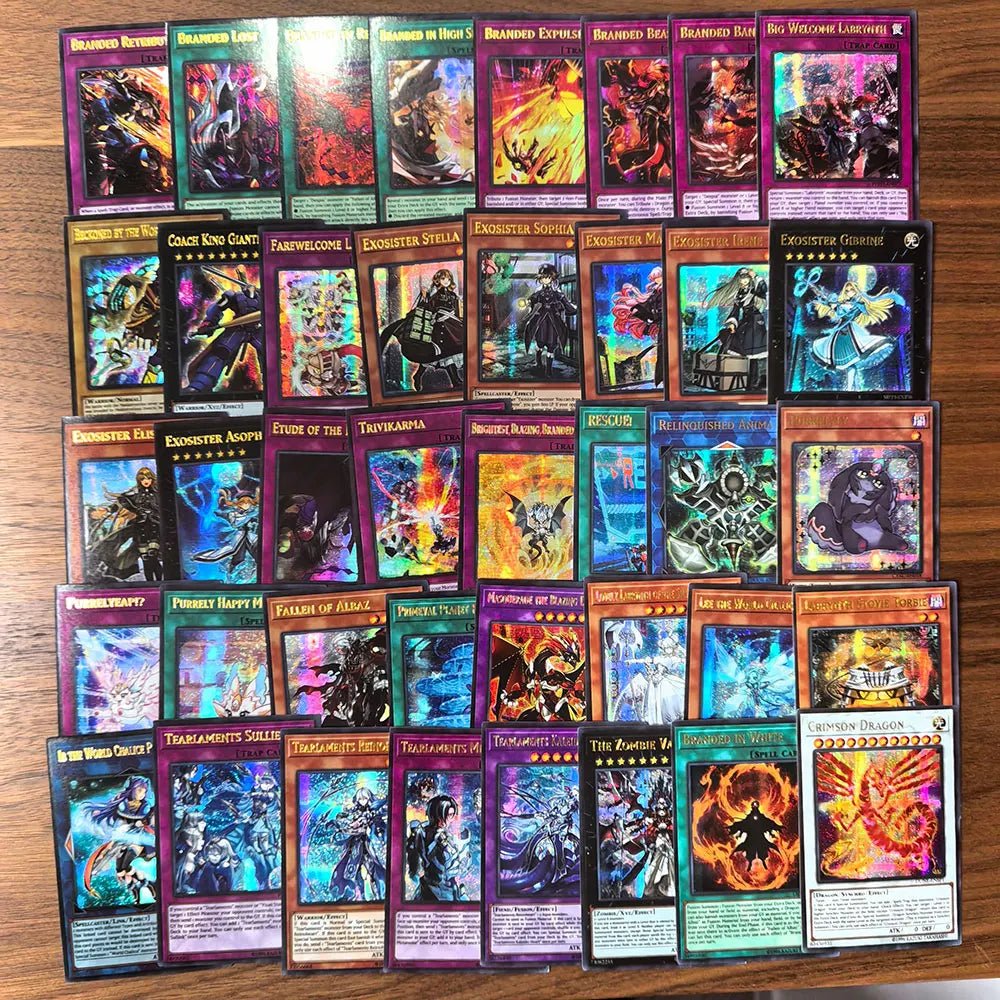 72Pcs YU GI OH Cards with Golden Letter Proxy Shiny Competive Structure Tyler Kurikara - Maxwell shop