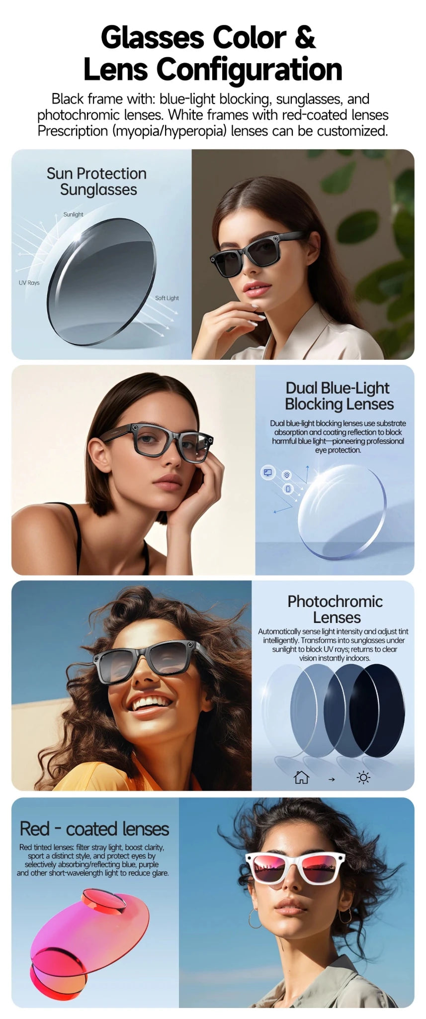 800W Camera AI Glasses Men Color-Changing Smart Translation Glasses smart Sunglasses - Maxwell shop