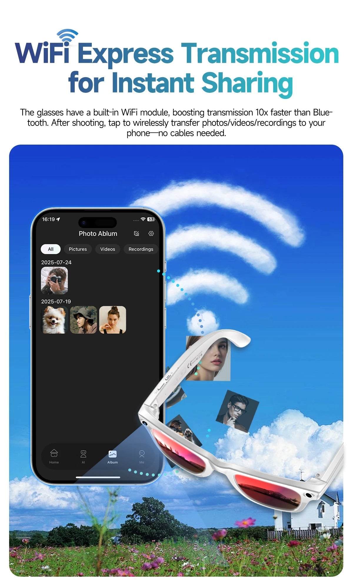 800W Camera AI Glasses Men Color-Changing Smart Translation Glasses smart Sunglasses - Maxwell shop
