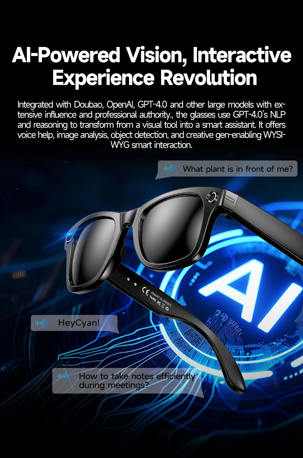 800W Camera AI Glasses Men Color-Changing Smart Translation Glasses smart Sunglasses - Maxwell shop