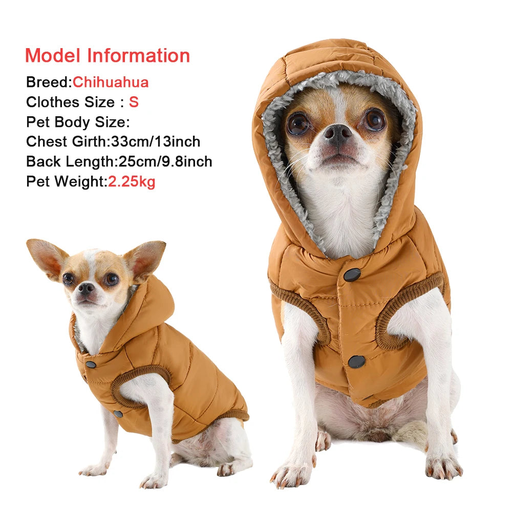Warm Cats Hoodie Coat For Small Medium Cats Dog Winter Cozy Fleece Puppy Kitten - Maxwell shop