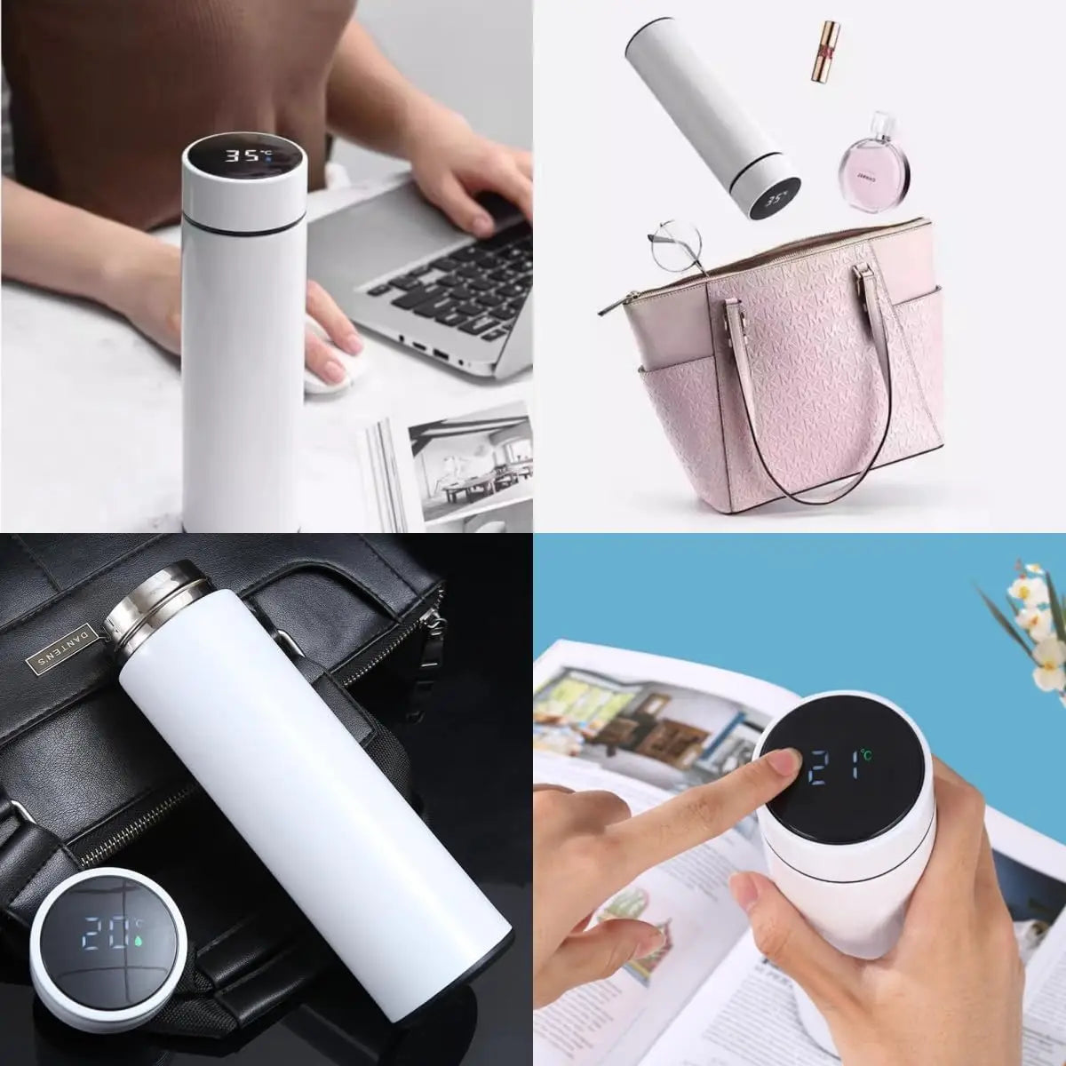 500ML Temperature Display Thermos Cup Stainless Steel Divided Thermos Bottle - Maxwell shop