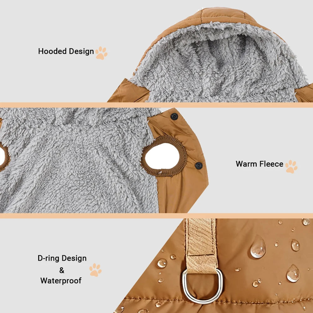 Warm Cats Hoodie Coat For Small Medium Cats Dog Winter Cozy Fleece Puppy Kitten - Maxwell shop