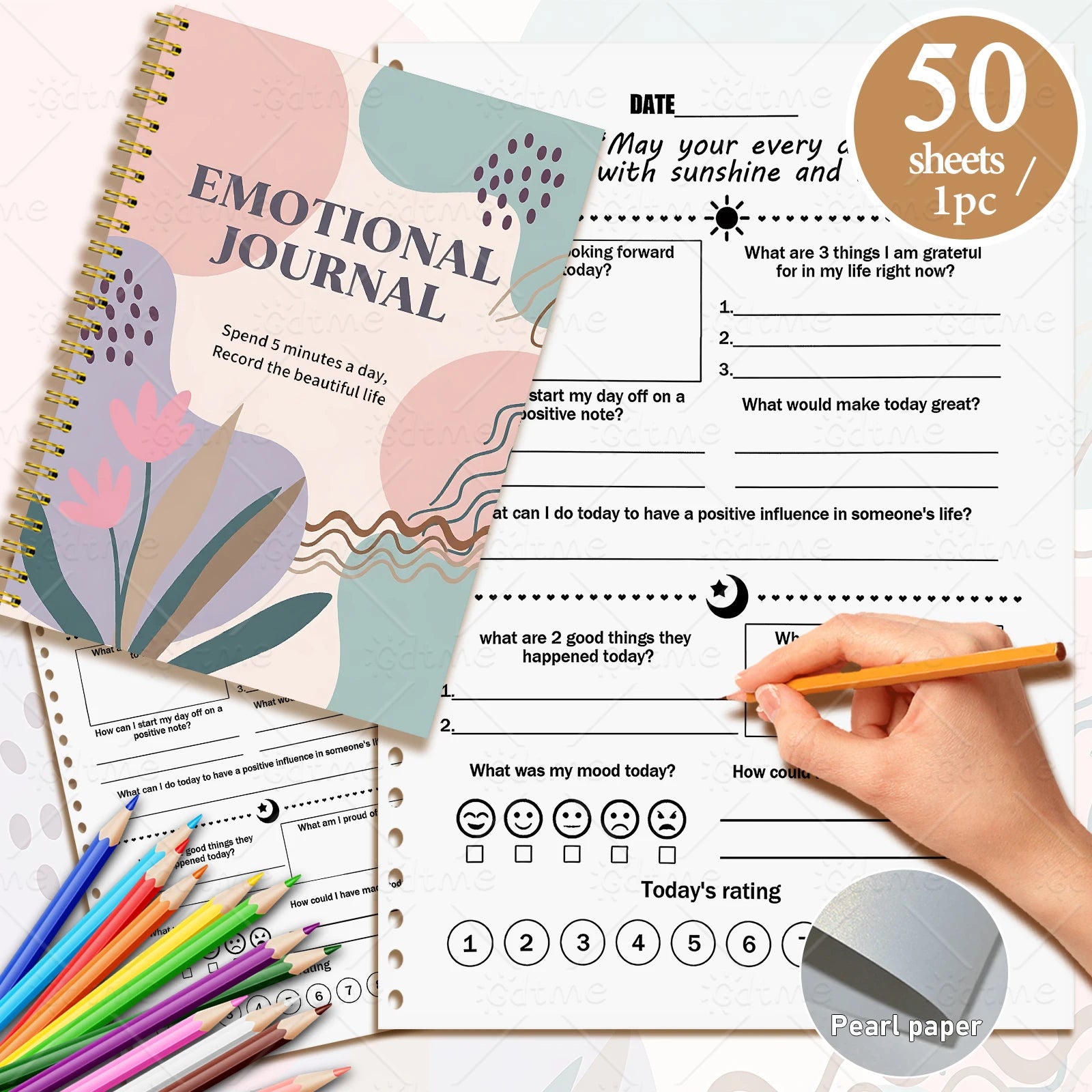 EMOTIONAL JOURNAL, Adult Mental Health Planner,Therapy Worksheet,Anxiety Management,Self Care - Maxwell shop