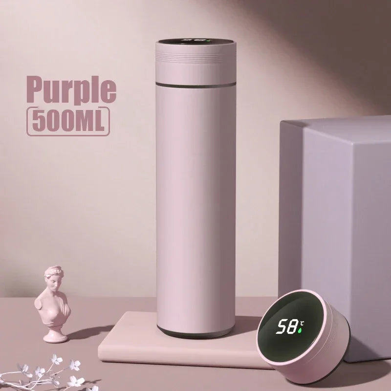 500ML Temperature Display Thermos Cup Stainless Steel Divided Thermos Bottle - Maxwell shop