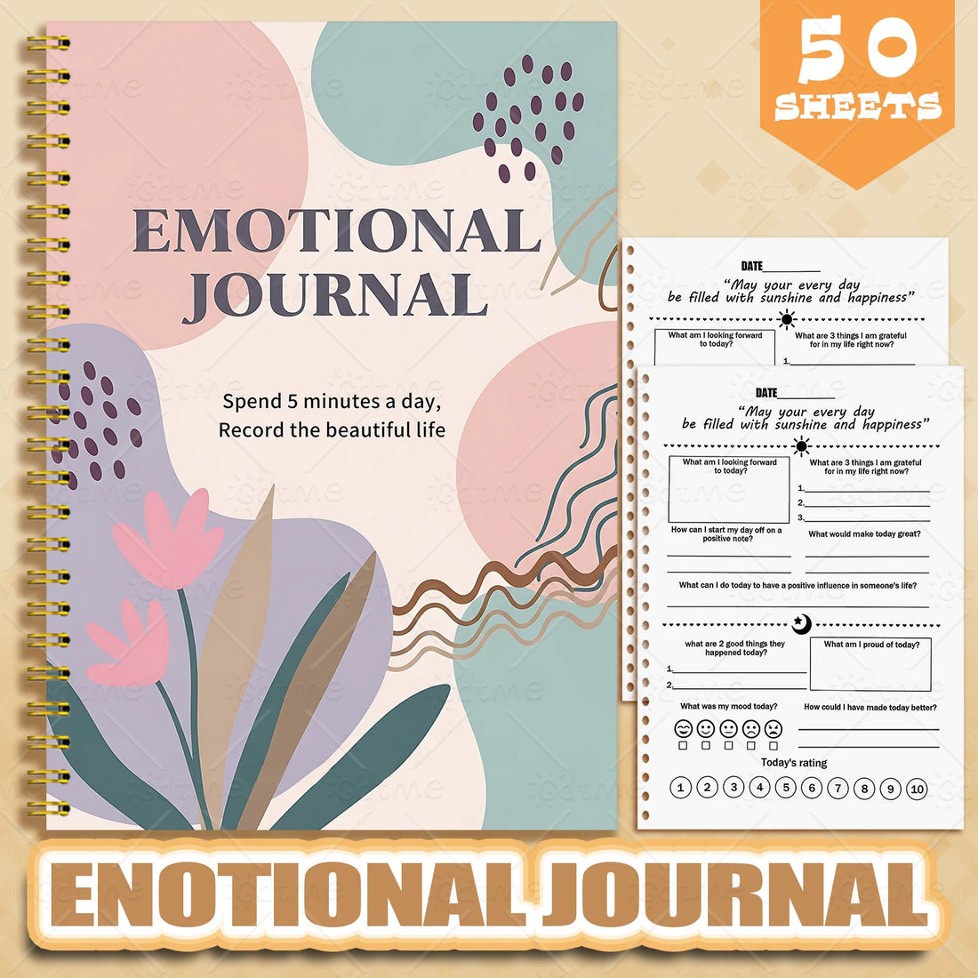 EMOTIONAL JOURNAL, Adult Mental Health Planner,Therapy Worksheet,Anxiety Management,Self Care - Maxwell shop