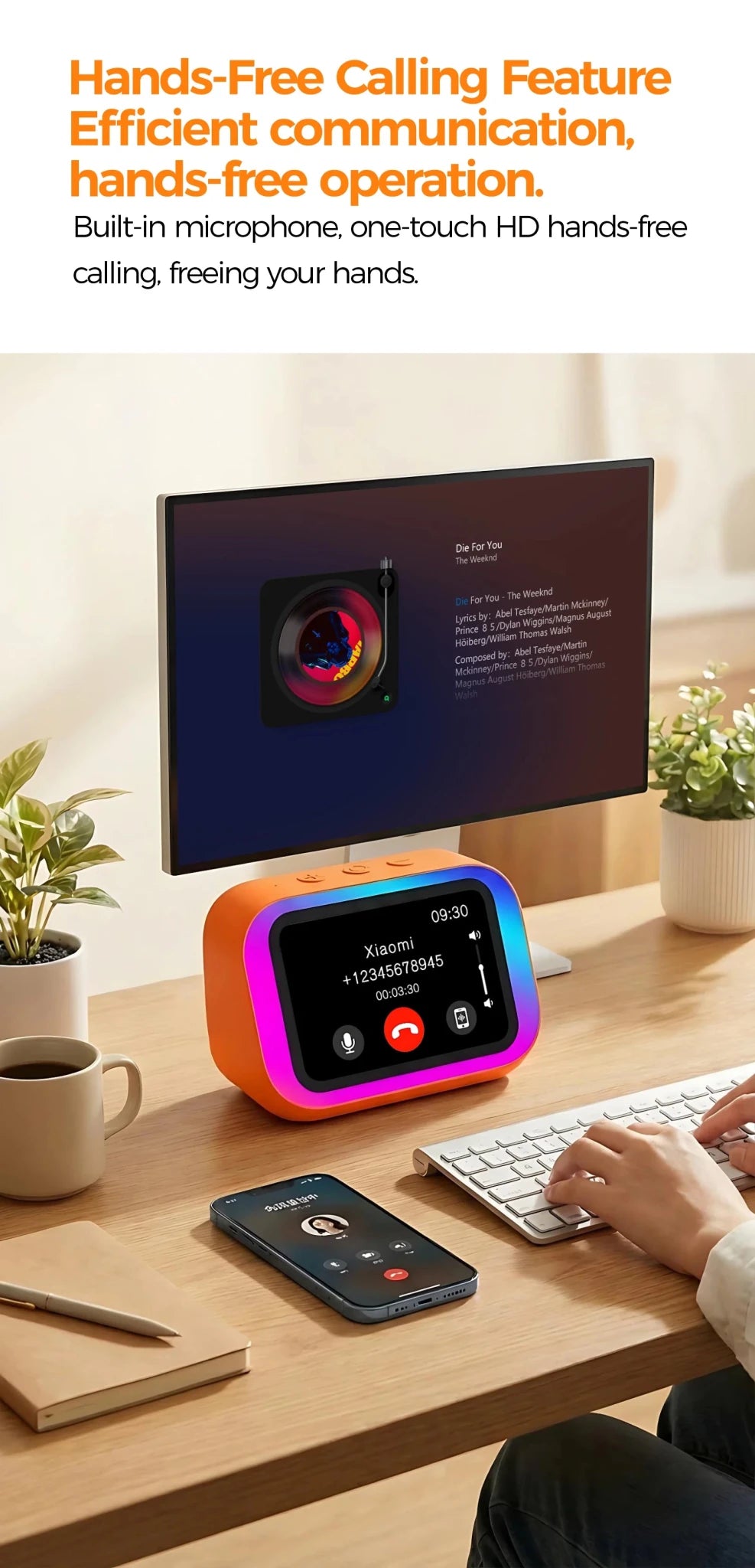AI Bluetooth Speaker 5.4 AI voice assistant HD Touch Screen Display Electronic - Maxwell shop