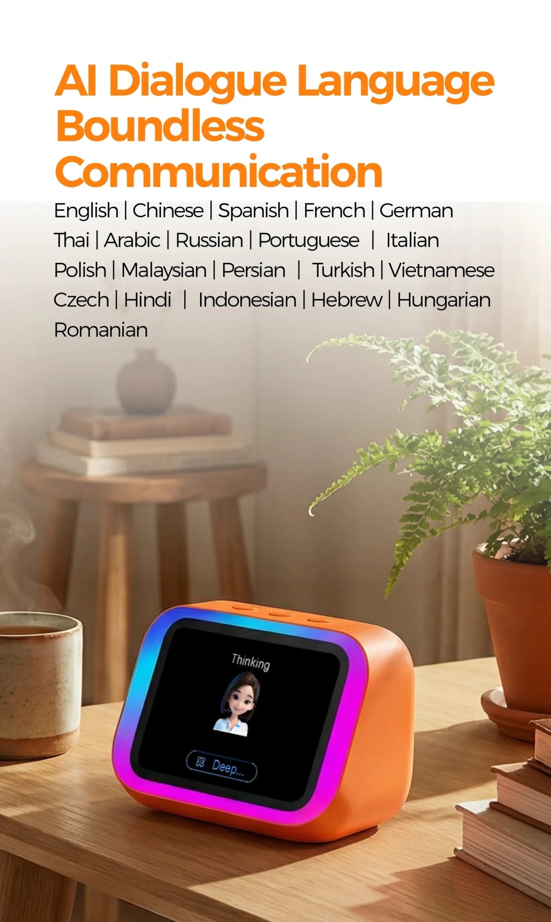 AI Bluetooth Speaker 5.4 AI voice assistant HD Touch Screen Display Electronic - Maxwell shop