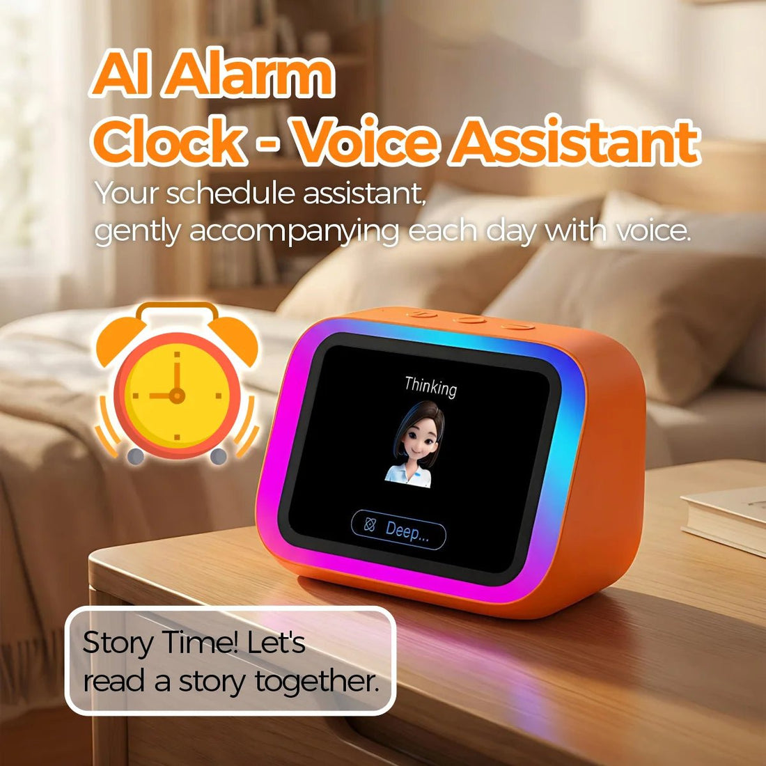 AI Bluetooth Speaker 5.4 AI voice assistant HD Touch Screen Display Electronic - Maxwell shop