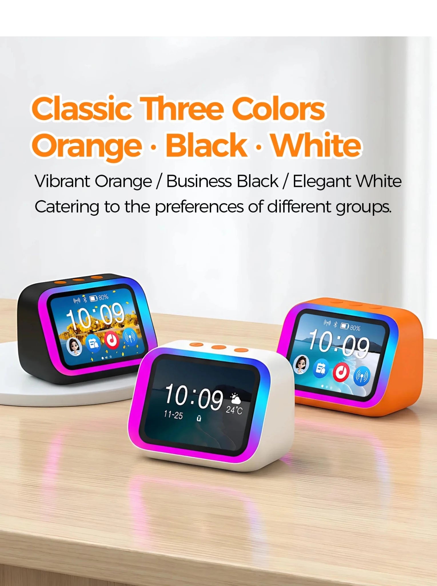 AI Bluetooth Speaker 5.4 AI voice assistant HD Touch Screen Display Electronic - Maxwell shop