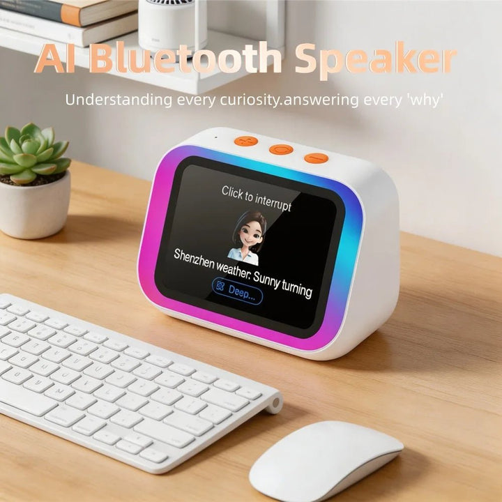 AI Bluetooth Speaker 5.4 AI voice assistant HD Touch Screen Display Electronic - Maxwell shop