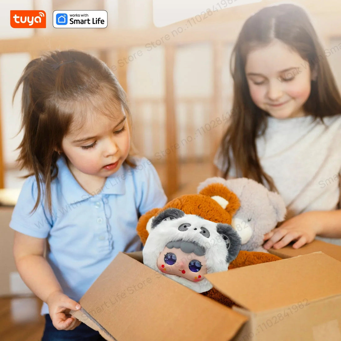 AI Plush Robot w/LED Eyes & Voice Control,Interactive Smart Toy Companion for Kids - Maxwell shop