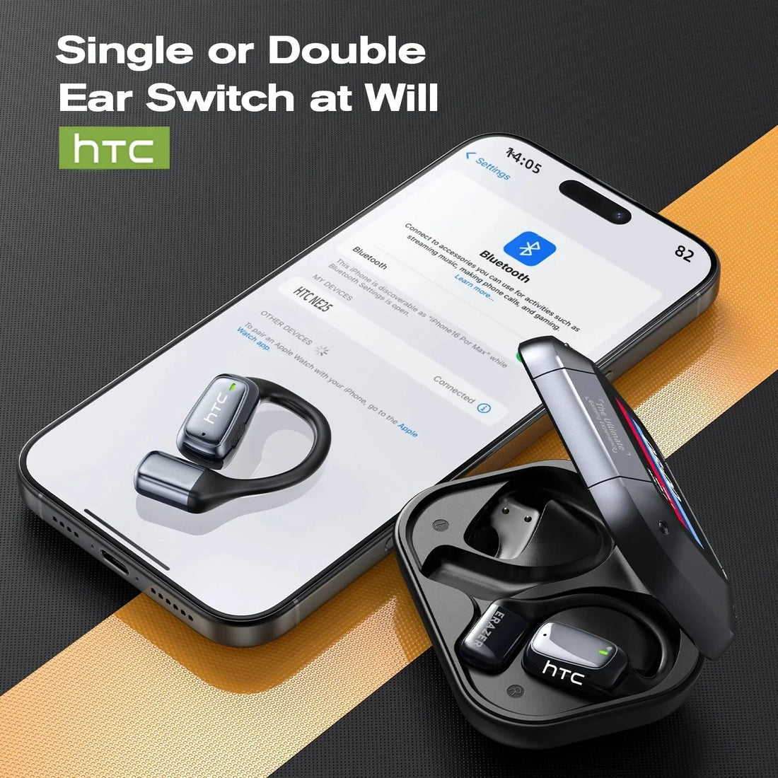 【AI Translator Earbuds】HTC NE25 Bluetooth Earphones LCD Touch Screen Sport Wireless - Maxwell shop