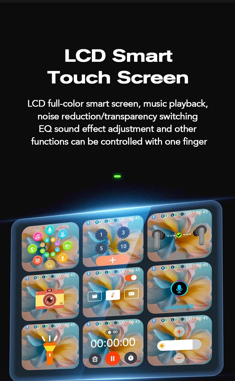 【AI Translator Earbuds】HTC NE25 Bluetooth Earphones LCD Touch Screen Sport Wireless - Maxwell shop