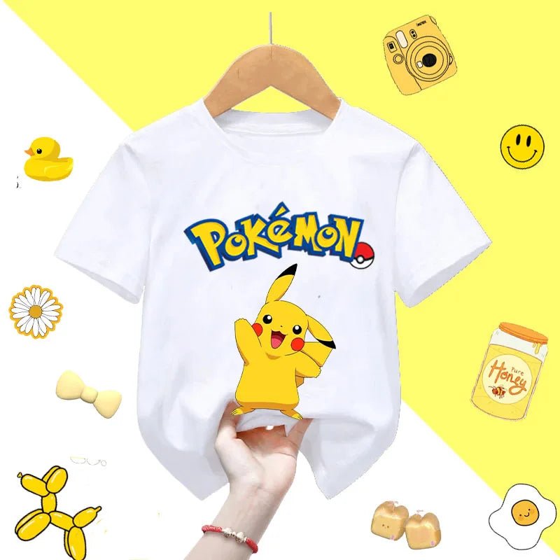 Anime Clothing Summer Short Sleeve T-shirt PPokemons Cotton Clothes Casual Tees - Maxwell shop