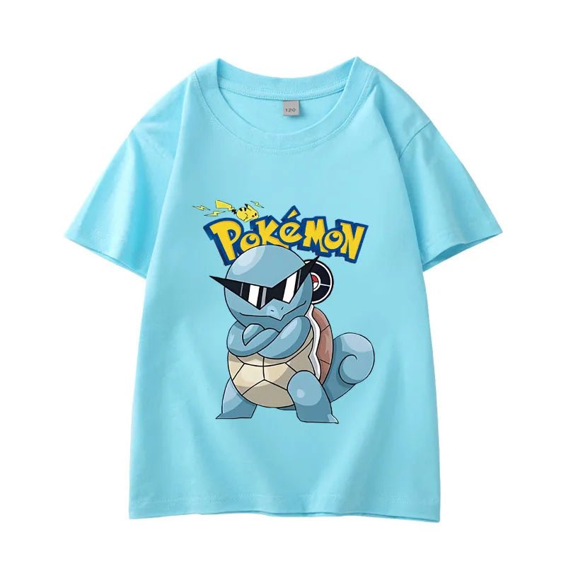Anime Clothing Summer Short Sleeve T-shirt PPokemons Cotton Clothes Casual Tees - Maxwell shop