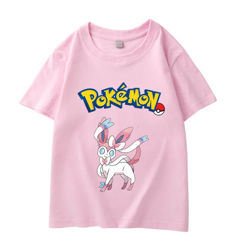 Anime Clothing Summer Short Sleeve T-shirt PPokemons Cotton Clothes Casual Tees - Maxwell shop