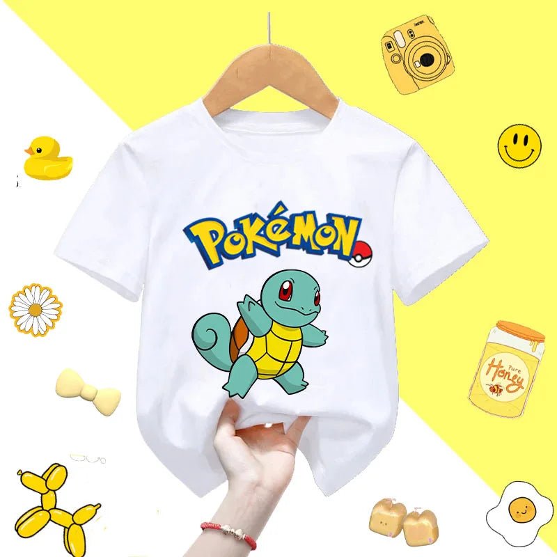 Anime Clothing Summer Short Sleeve T-shirt PPokemons Cotton Clothes Casual Tees - Maxwell shop