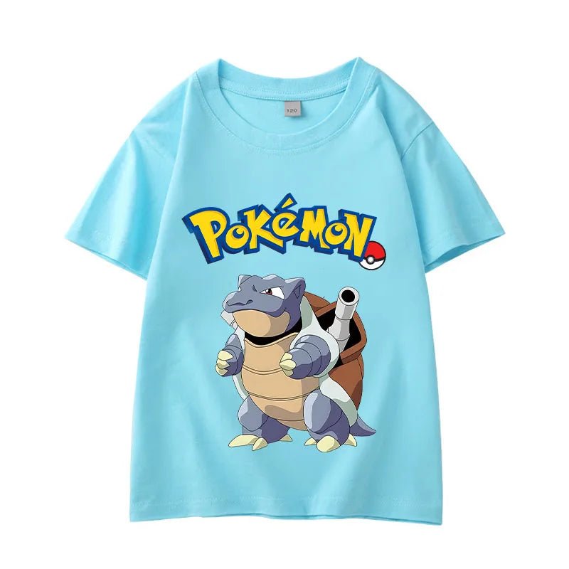 Anime Clothing Summer Short Sleeve T-shirt PPokemons Cotton Clothes Casual Tees - Maxwell shop