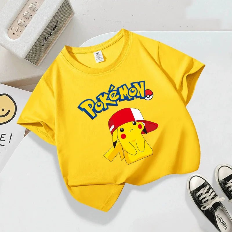 Anime Clothing Summer Short Sleeve T-shirt PPokemons Cotton Clothes Casual Tees - Maxwell shop